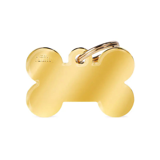 Navnetegn ben big 2,5x3,8 cm guld - Maxi Zoo Danmark