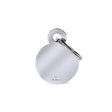 Navnetegn cirkel small 2,85x2,15 cm sølv - Maxi Zoo Danmark