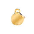 Navnetegn cirkel small 2,85x2,15 cm guld - Maxi Zoo Danmark