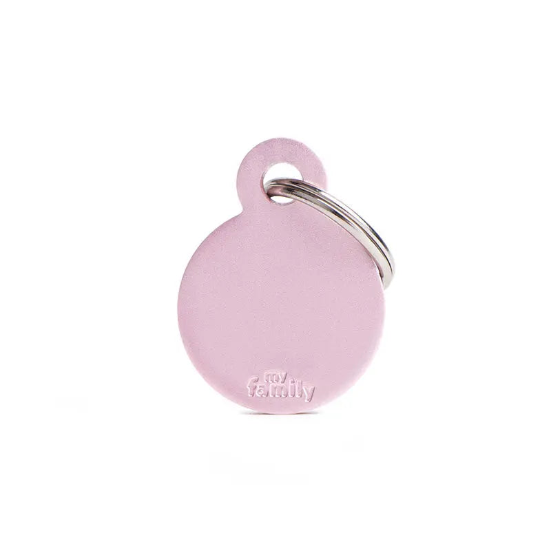 Navnetegn cirkel small 2,85x2,15 cm pink - Maxi Zoo Danmark