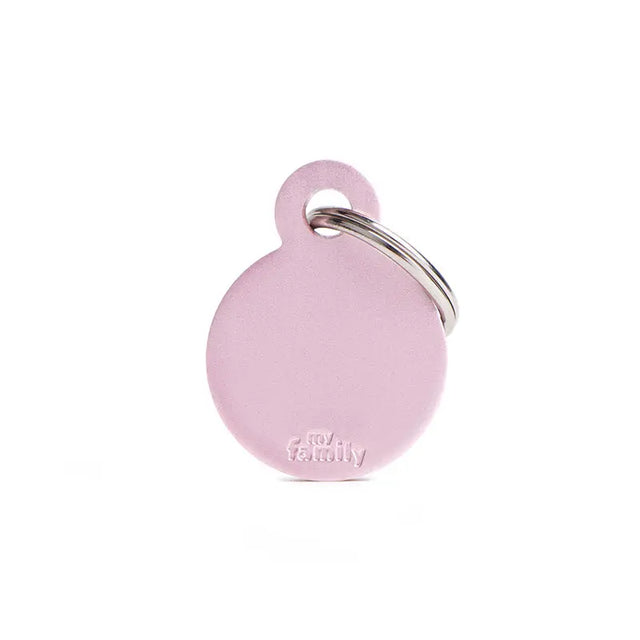 Navnetegn cirkel small 2,85x2,15 cm pink - Maxi Zoo Danmark