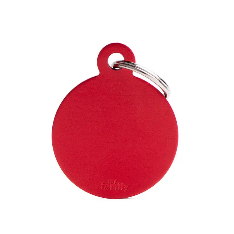Navnetegn cirkel big 3,93x3,17 cm rød - Maxi Zoo Danmark