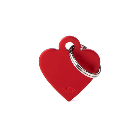 Navnetegn hjerte small 2,8x2,5 cm rød - Maxi Zoo Danmark