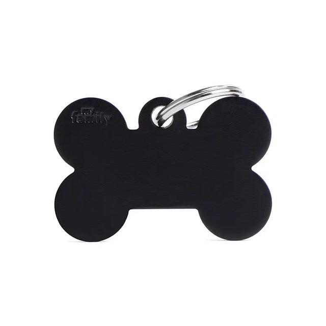 Navnetegn ben big 2,5x3,8 cm sort - Maxi Zoo Danmark