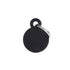 Navnetegn cirkel small 2,85x2,15 cm sort - Maxi Zoo Danmark
