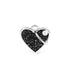 Navnetegn hjerte Glitter small 2,8x2,5 cm sort - Maxi Zoo Danmark
