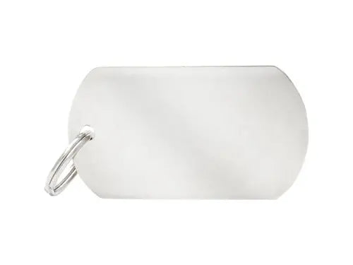 Navnetegn militær big 2,85x5 cm sølv - Maxi Zoo Danmark