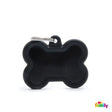 Navnetegn ben m/gummi big 3,3x4,1 cm sort - Maxi Zoo Danmark