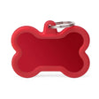 Navnetegn ben m/gummi big 3,3x4,1 cm rød - Maxi Zoo Danmark