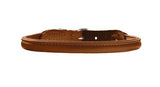Læder rund halsbånd Elg 41-46cm, 10mm bred Cognac - Maxi Zoo Danmark