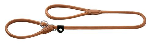 Læder rund line Elg 120cm, 10mm bred Cognac