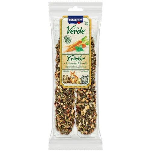 Kornfri Vita Verde Kräcker brændælde/gulerod 80 g - Maxi Zoo Danmark