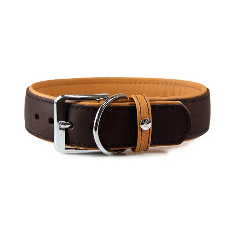 Læder halsbånd Vancouver 23-29 cm mocca - Maxi Zoo Danmark