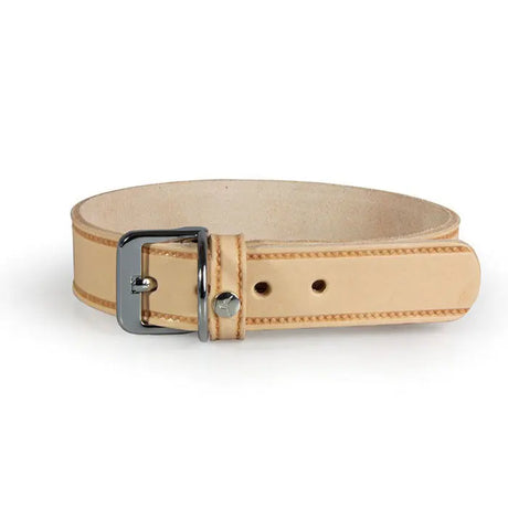 Læder halsbånd Weinheim 17-23 cm sand bred - Maxi Zoo Danmark