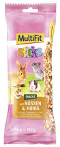 Sticks Nødder & honning 2 stk 112 g - Maxi Zoo Danmark
