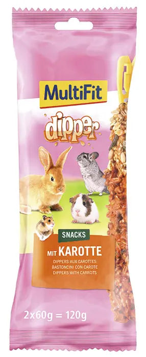 Dippers Gulerod 2 stk 120 g - Maxi Zoo Danmark