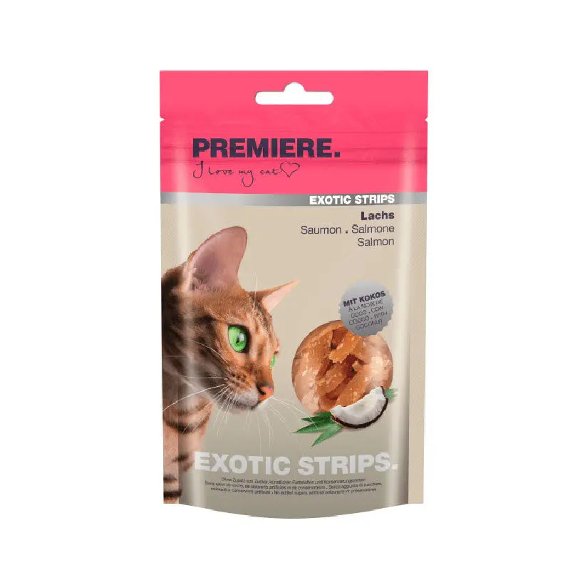 Exotic Strips Laks m. kokos 50g - Maxi Zoo Danmark