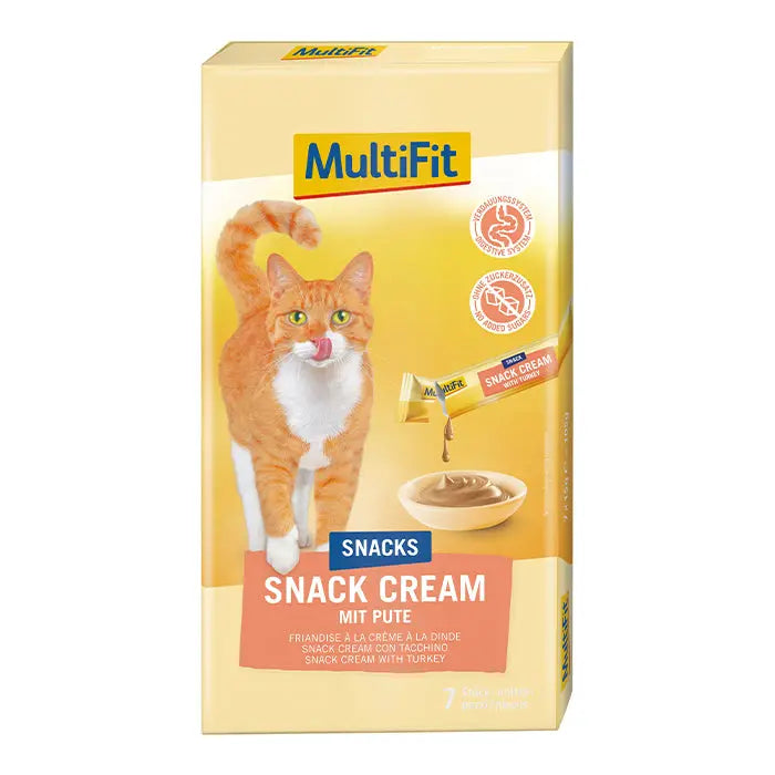 Snack Cream Kalkun og katgræs 7x15 g - Maxi Zoo Danmark