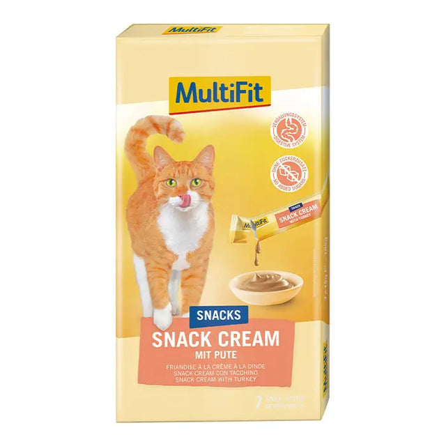 Snack Cream Kalkun og katgræs 7x15 g - Maxi Zoo Danmark