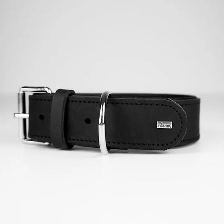 Læderhalsbånd Okse L-XL 70 cm sort - Maxi Zoo Danmark