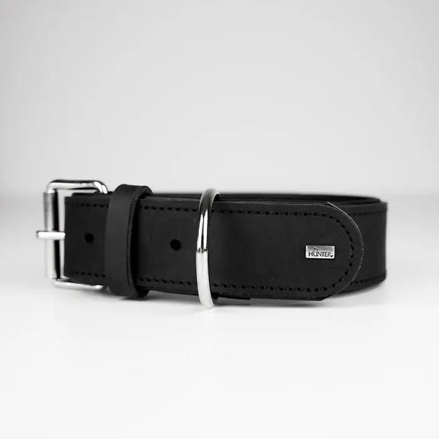 Læderhalsbånd Okse XL 75 cm sort - Maxi Zoo Danmark