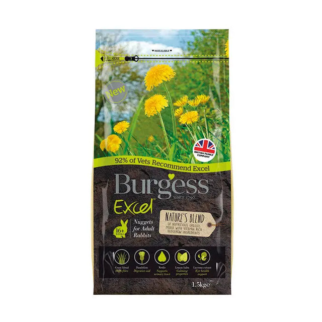 Burgess Excel  Nature Blend Adult 1,5 Kg - Maxi Zoo Danmark