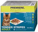 Adult Tender Stripes Pouch Multipack 12x85 g - Maxi Zoo Danmark