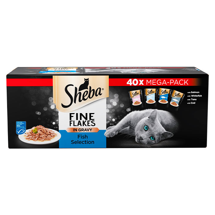 Sheba Fine Flakes Fisk varianter 40 stk