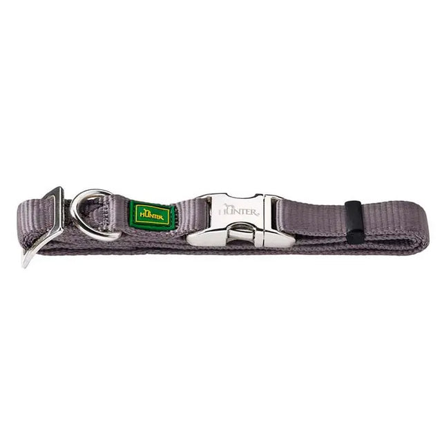 Nylonhalsbånd Alu-Strong Basic L 40-55 cm grå HUNTER