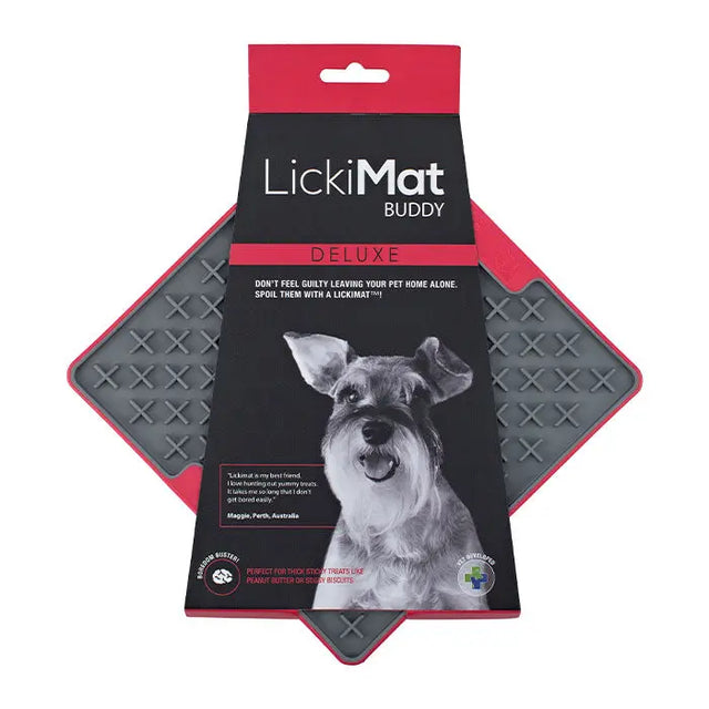LickiMat Deluxe 20 cm rød - Maxi Zoo Danmark