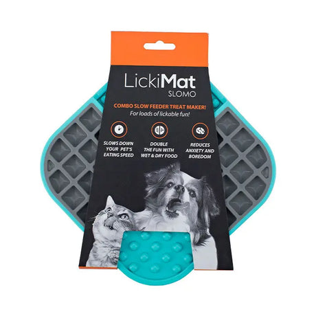 LickiMat Slomo 20 cm turkis - Maxi Zoo Danmark