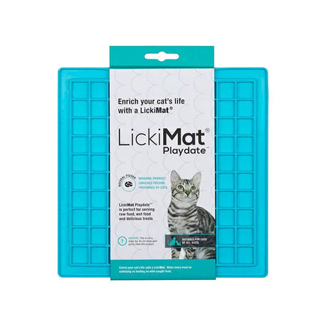 LickiMat Playdate Kat 20 cm turkis - Maxi Zoo Danmark