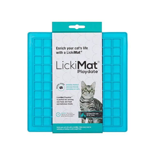 LickiMat Playdate Kat 20 cm turkis - Maxi Zoo Danmark