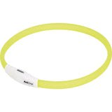 Lyshalsbånd Blinking Silikone 65 cm gul - Maxi Zoo Danmark