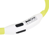 Lyshalsbånd Blinking Mini silikone 35 cm gul - Maxi Zoo Danmark