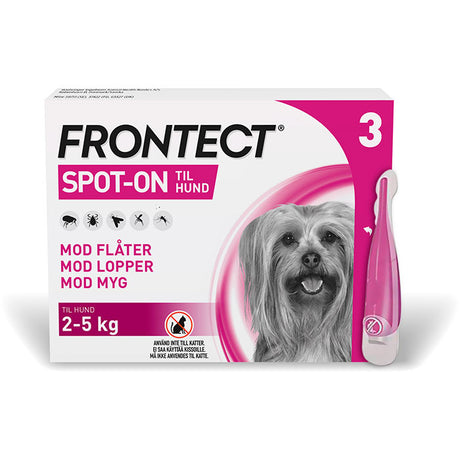 Flåt-, mygge- & loppemiddel Spot-on hund 2-5 kg - 3x0,5 ml - Maxi Zoo Danmark