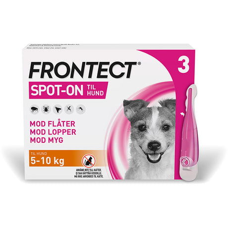 Flåt-, mygge- & loppemiddel Spot-on hund 5-10 kg - 3x1 ml - Maxi Zoo Danmark