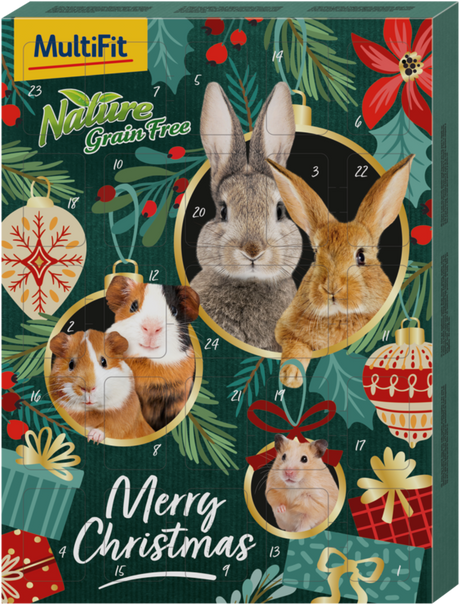 Julekalender kornfri til gnaver & kanin 250 g - Maxi Zoo Danmark