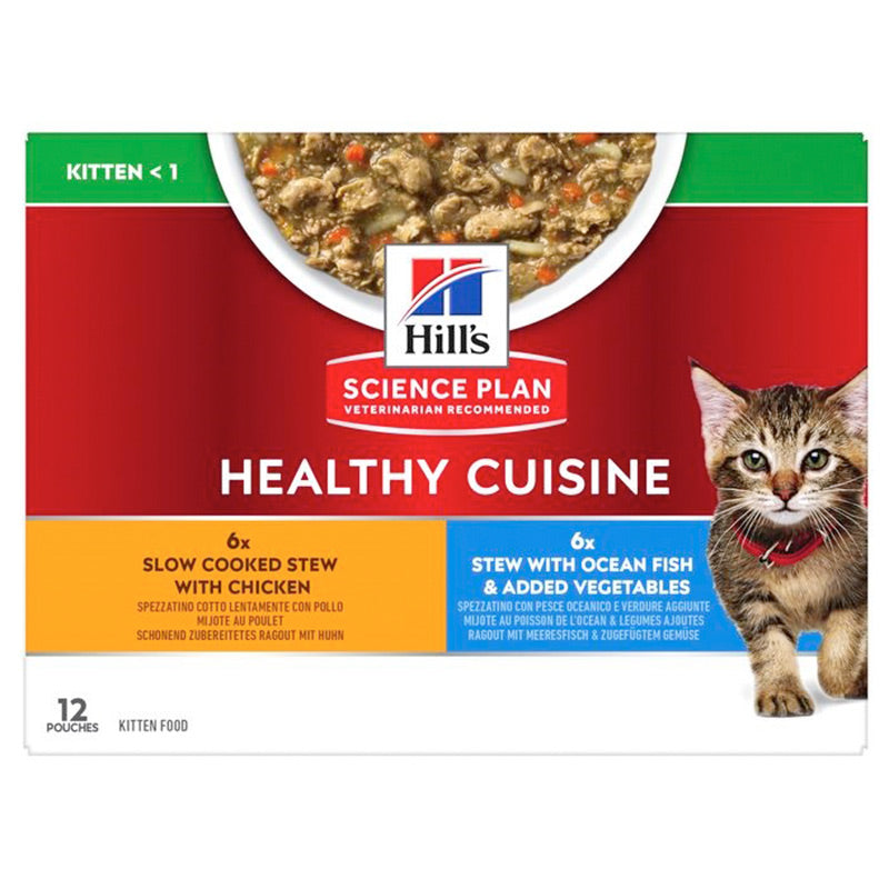 Kitten healthy, pouchkylling fisk og grønt 12 x 80 - Maxi Zoo Danmark