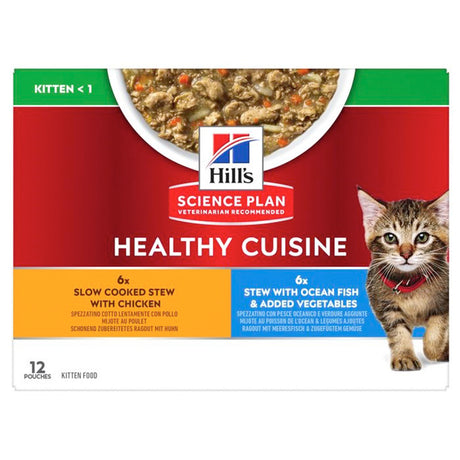 Kitten healthy, pouchkylling fisk og grønt 12 x 80 - Maxi Zoo Danmark