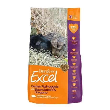 Excel marsvin adult solbær & oregano 1,5 kg - Maxi Zoo Danmark