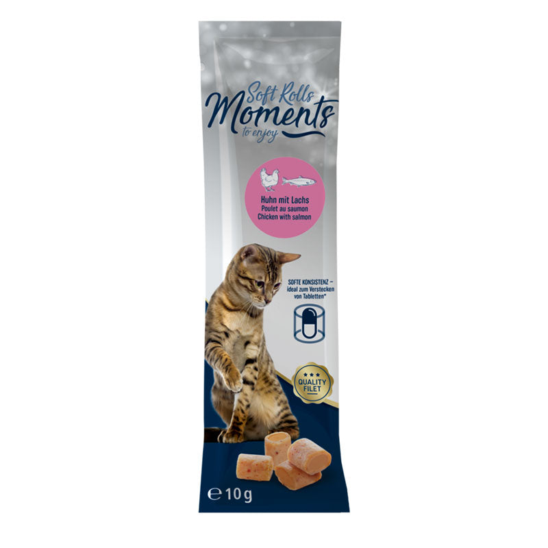 Soft Rolls Kylling og laks 4x10 g - Maxi Zoo Danmark