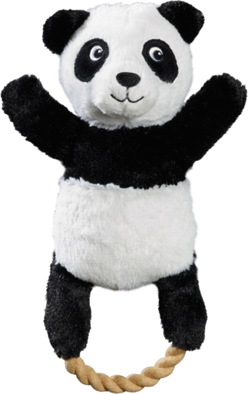 Hundelegetøj pandam/reb 30x15 cm - Maxi Zoo Danmark
