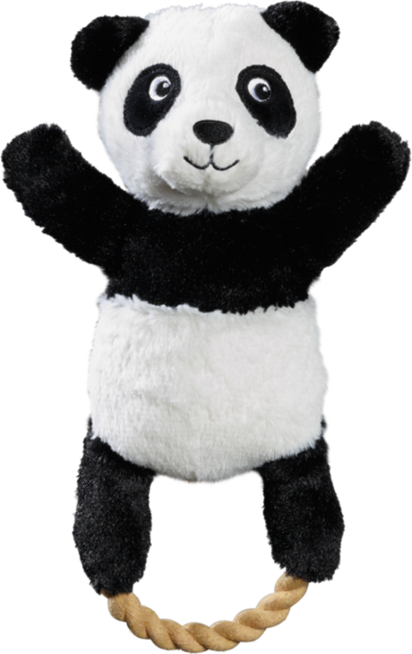 Hundelegetøj pandam/reb 30x15 cm - Maxi Zoo Danmark