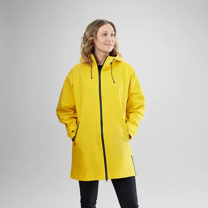 Regnjakke Human L-XL gul - Maxi Zoo Danmark