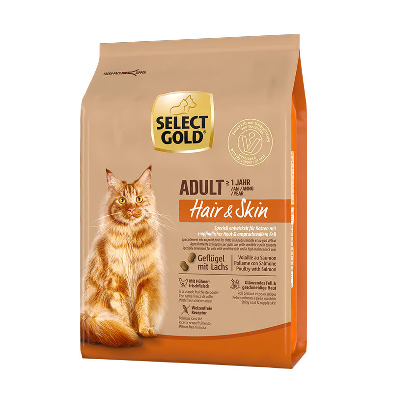 Adult Hair+SkinFjerkræ & laks 2,5 kg - Maxi Zoo Danmark