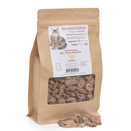 Kyllingehjerter frysetørret150 g - Maxi Zoo Danmark