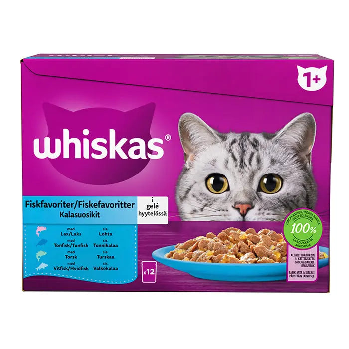 Adult Gelé, menuboks pouch fiskemenu 12x85g - Maxi Zoo Danmark
