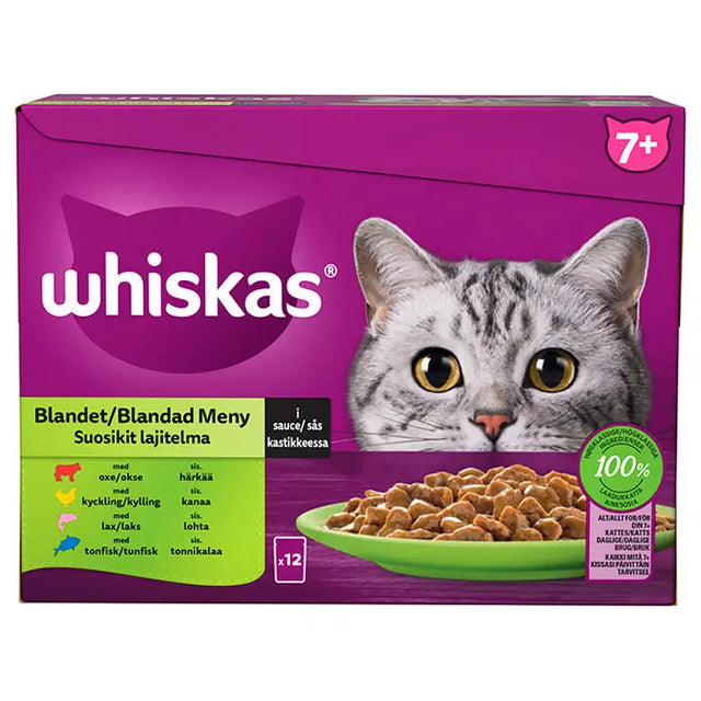 Senior Sovs, menuboks pouch mix menu 12x85g - Maxi Zoo Danmark