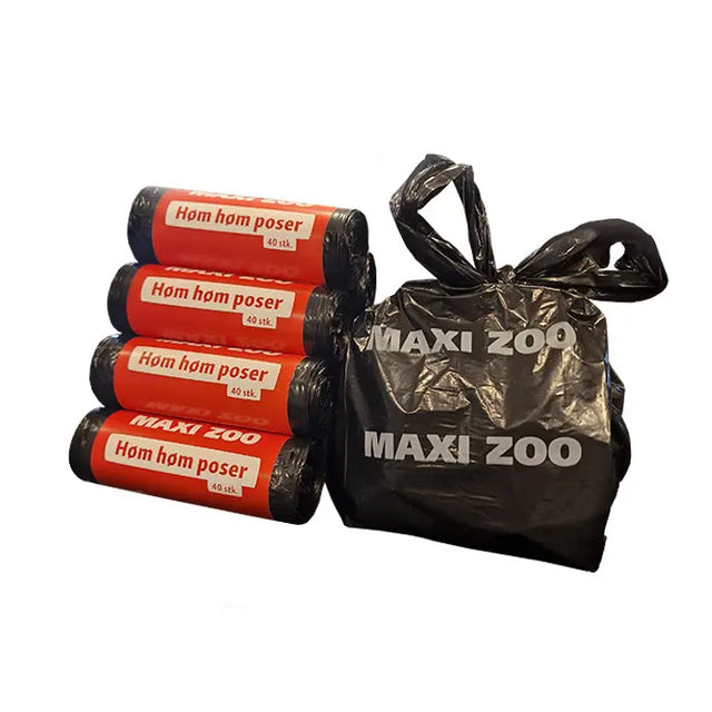 Høm høm poser 1 rulle á 40 stk 36,5 x 26,5 cm - Maxi Zoo Danmark